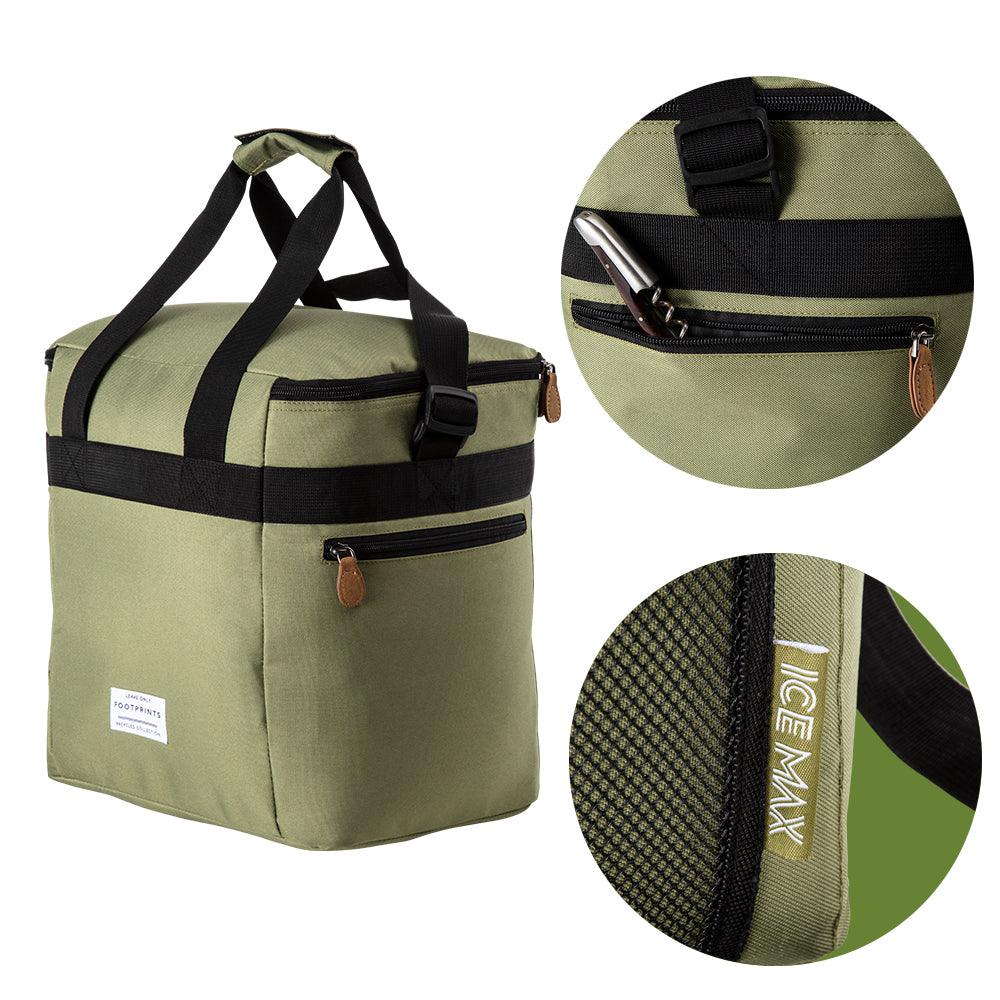 IceMax 'Leave Only Footprints' Recycled ♻️ Picnic Cool Bag - Cabin Max