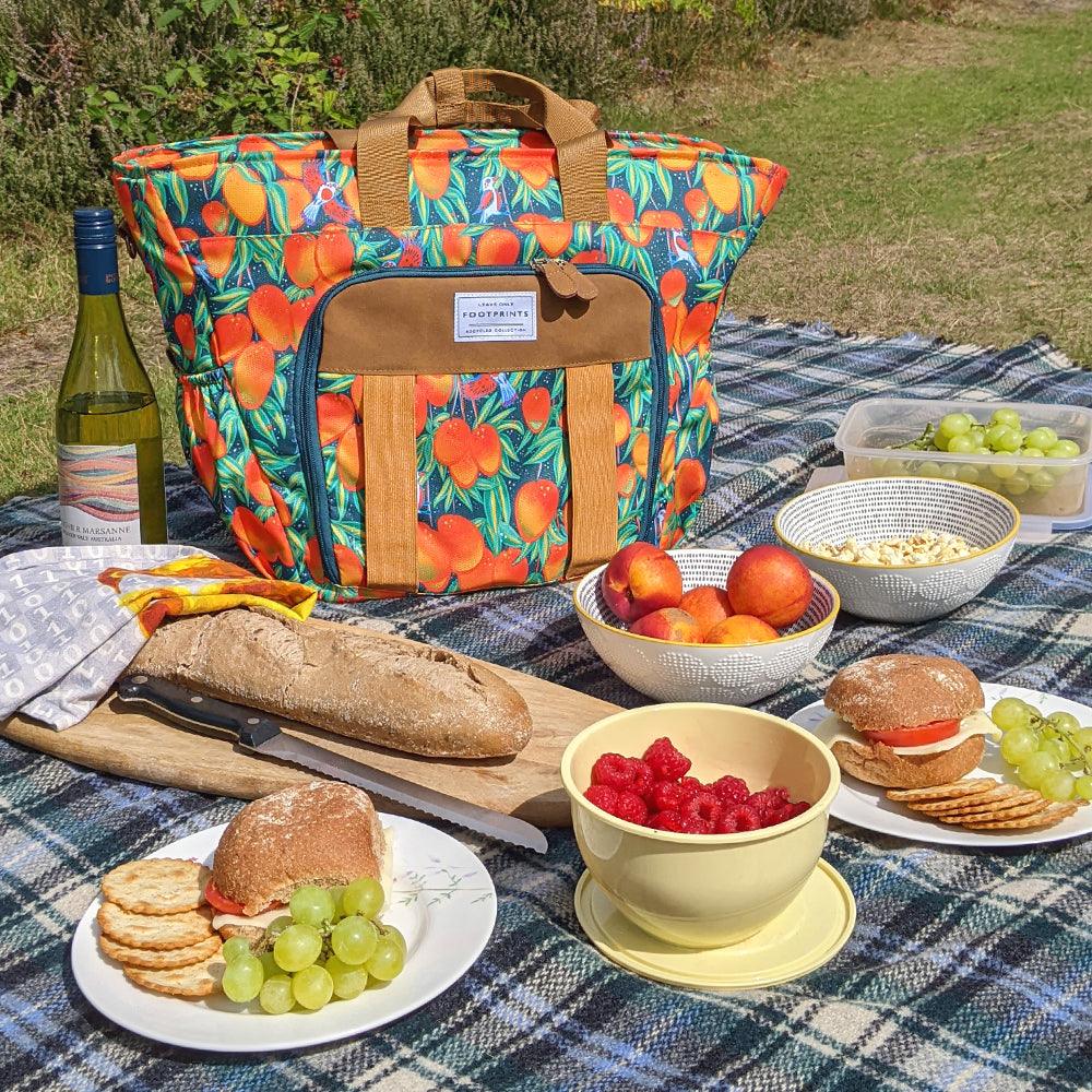 IceMax 'Leave Only Footprints' Recycled ♻️ Picnic Coolbag Tote - Cabin Max