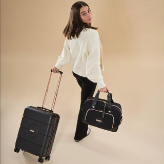 Carry On Set with the Seville Suitcase and 30L Vela holdall - Black - Cabin Max