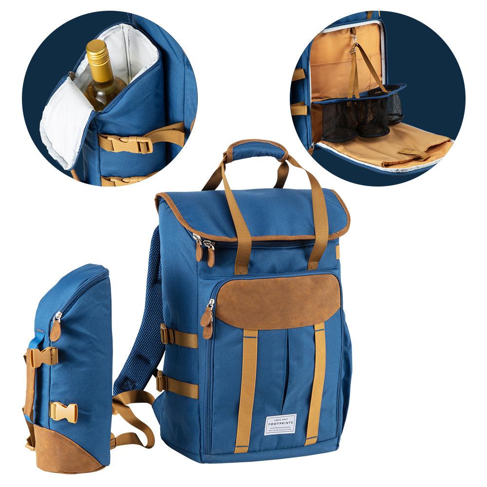 IceMax Leave Only Footprints Recycled ♻️ Picnic Cooler Backpack - Cabin Max