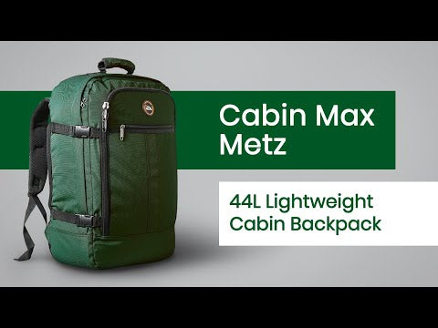 Cabin Max Metz Sac à Dos de Voyage Bagage à Main Approuvé comme Valise  Cabine – Sac pour Avion 55x40x20 cm 44L